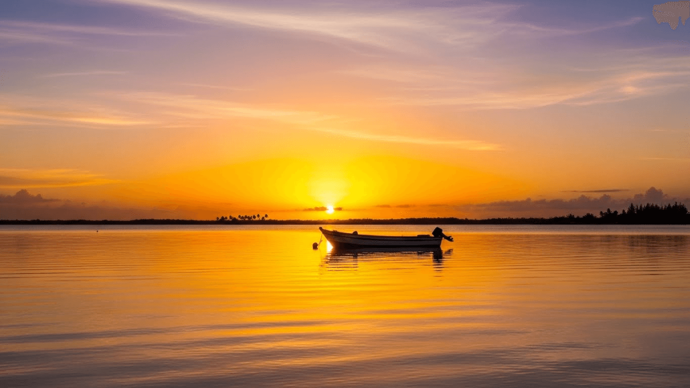 Sunset lagoon cruise in Mauritius