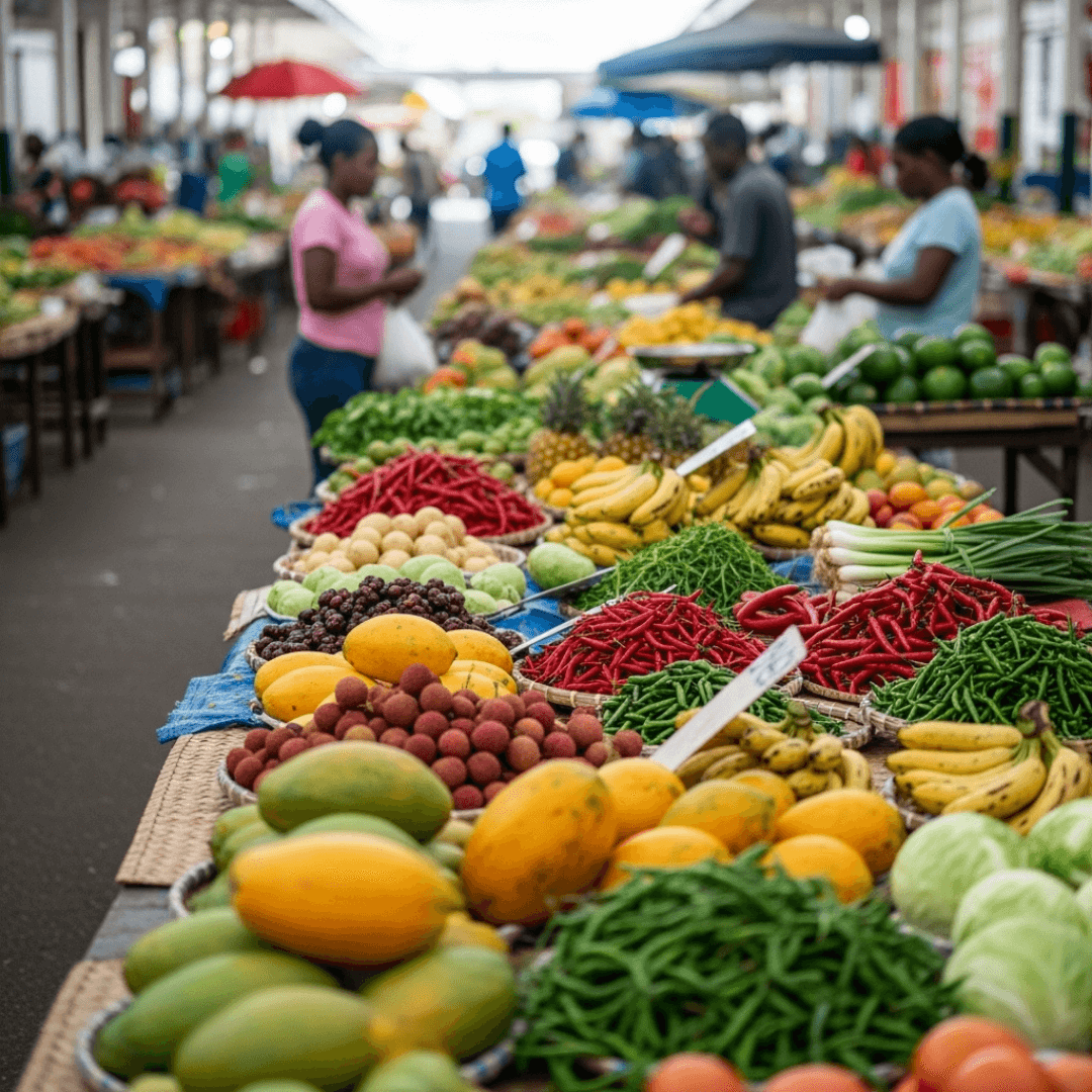 Market and cultural excursion in Mauritius